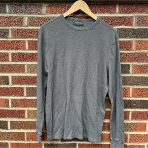 John Bartlett Gray Waffle Knit Long Sleeve Shirt